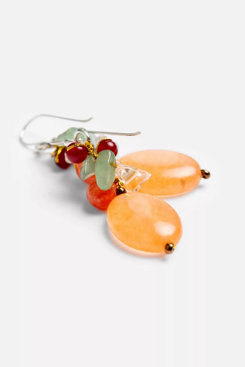Johnny Was Women EXOTIC ORANGE CLUSTER EARRINGS