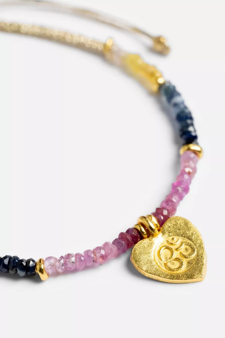 Johnny Was Women HEART OM PENDANT BRACELET