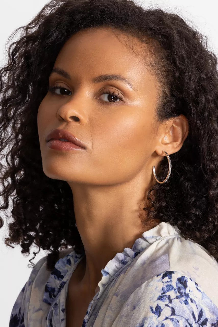 Johnny Was Women JAWAN CURVES HOOP EARRINGS