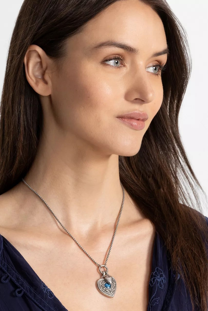 Johnny Was Women ANTIQUE HEART NECKLACE
