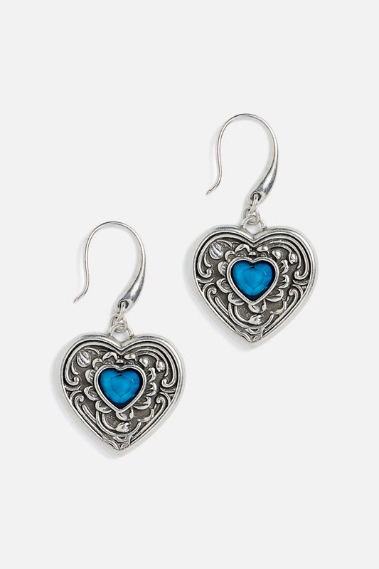 Johnny Was Women ANTIQUE HEART PENDANT EARRINGS