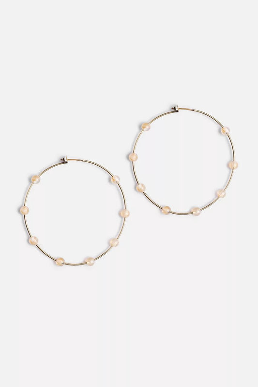 Johnny Was Women SEMI PRECIOUS HOOP EARRINGS