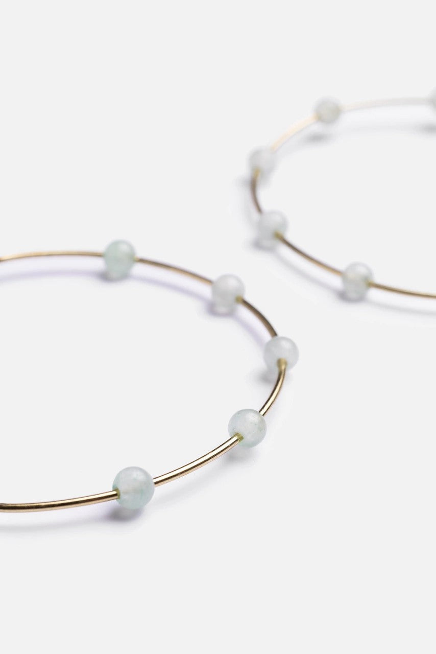 Johnny Was Women SEMI PRECIOUS HOOP EARRINGS