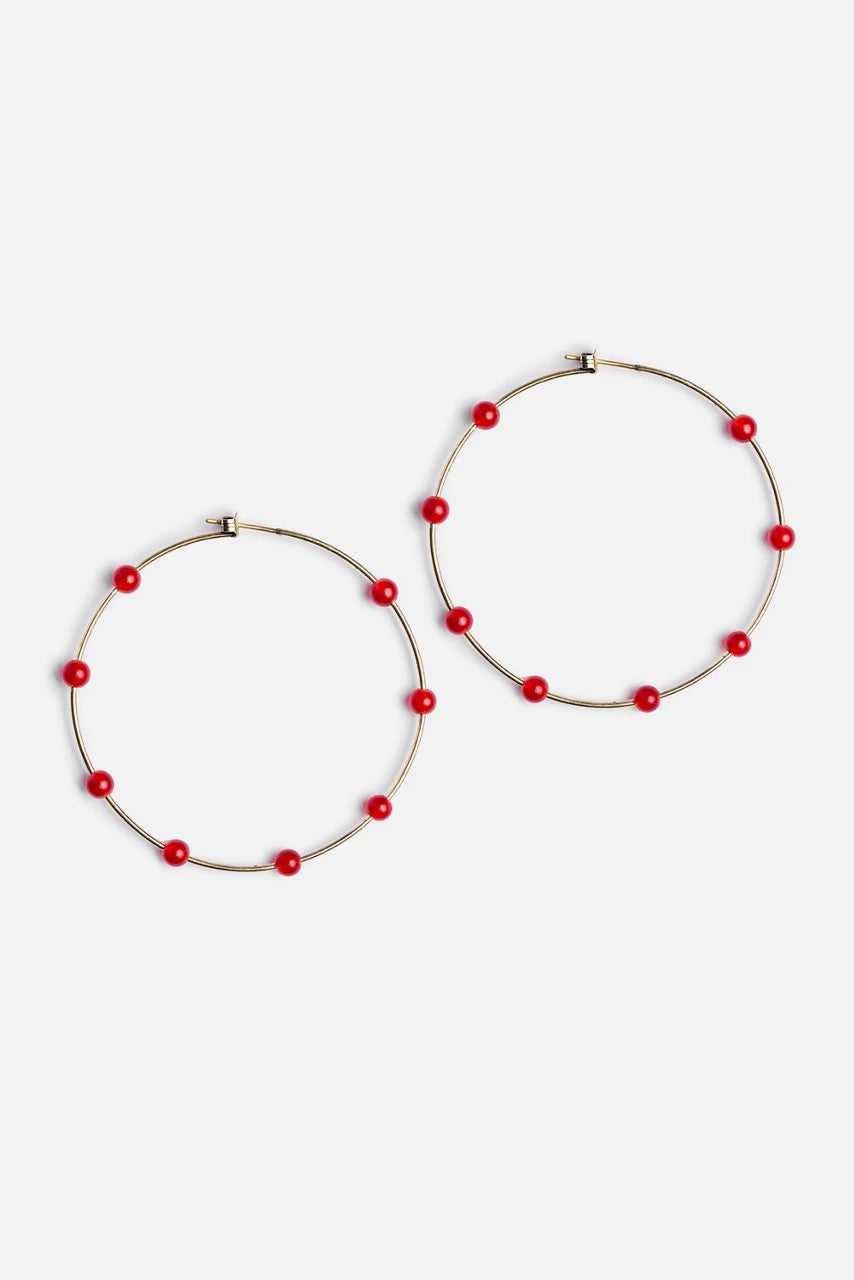 Johnny Was Women SEMI PRECIOUS HOOP EARRINGS