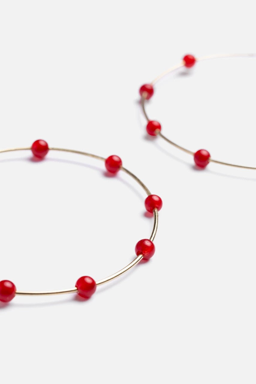 Johnny Was Women SEMI PRECIOUS HOOP EARRINGS