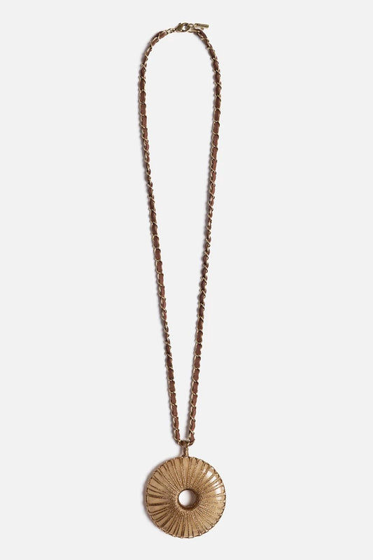 Johnny Was Women CRYSTAL PENDANT SUEDE CHAIN NECKLACE