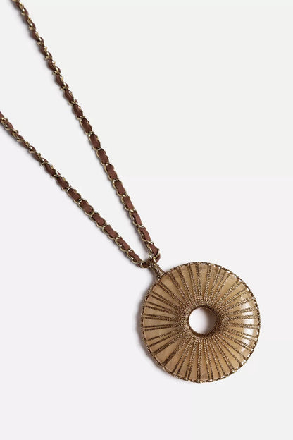 Johnny Was Women CRYSTAL PENDANT SUEDE CHAIN NECKLACE