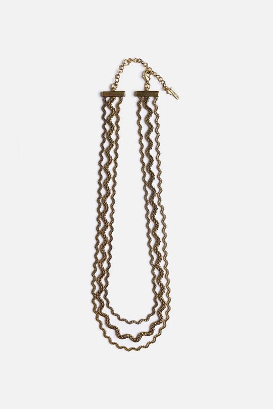 Johnny Was Women RIC RAC TRIPLE STRAND NECKLACE
