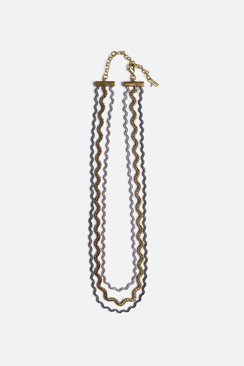 Johnny Was Women RIC RAC TRIPLE STRAND NECKLACE