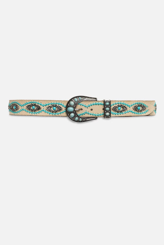 Johnny Was Women ORNATA TURQUOISE ITALIAN SUEDE BELT