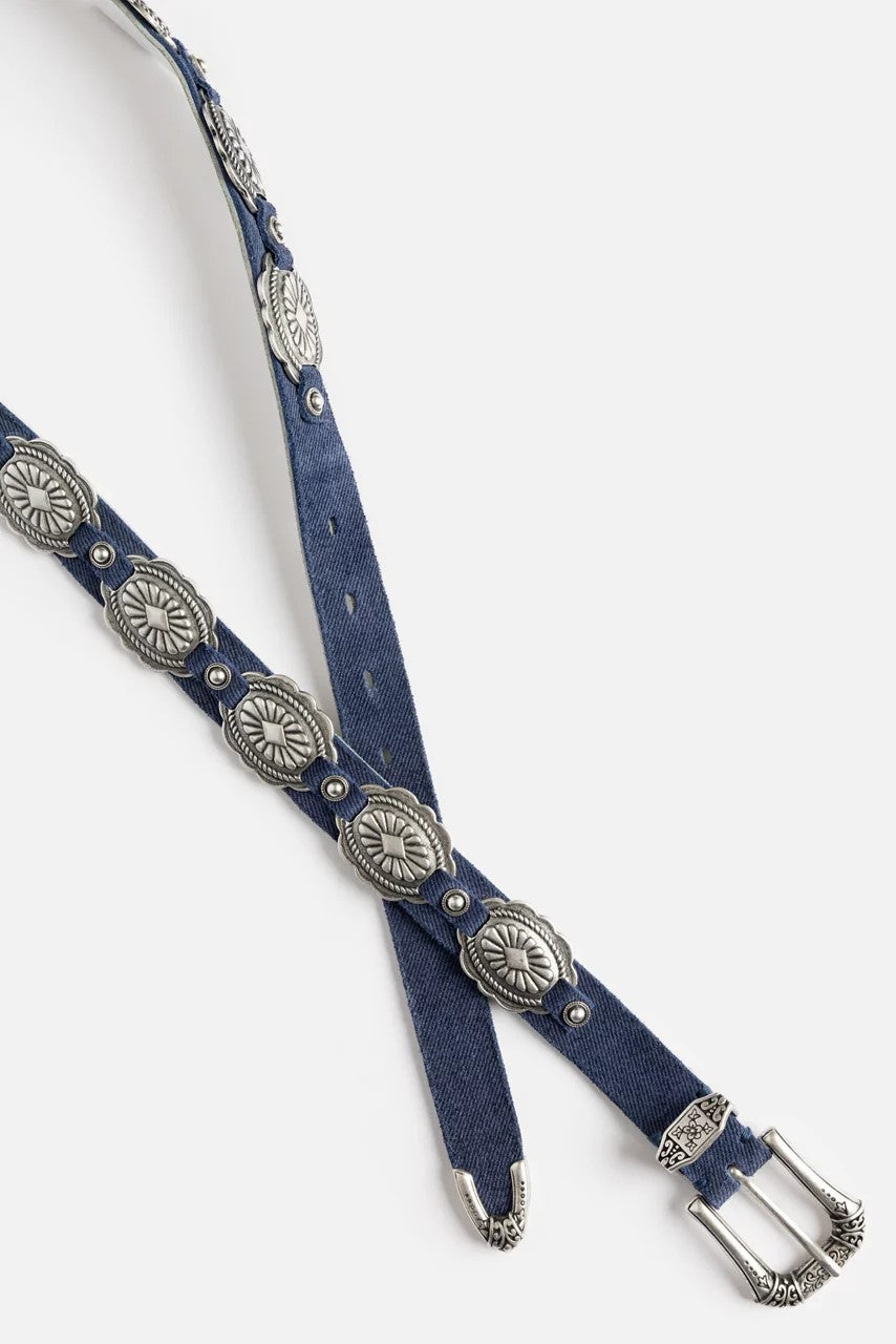 Johnny Was Women DENIM ITALIAN SUEDE CONCH BELT