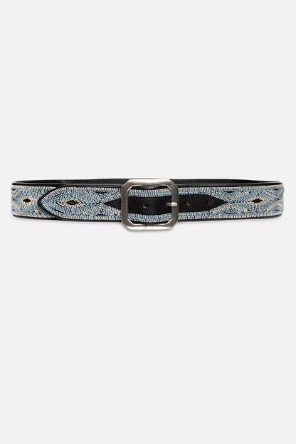 Johnny Was Women CUCIRE EMBROIDERED ITALIAN LEATHER BELT