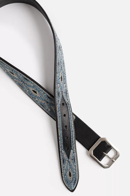 Johnny Was Women CUCIRE EMBROIDERED ITALIAN LEATHER BELT