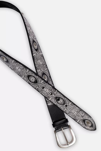 Johnny Was Women PIZZO EMBROIDERED ITALIAN LEATHER BELT