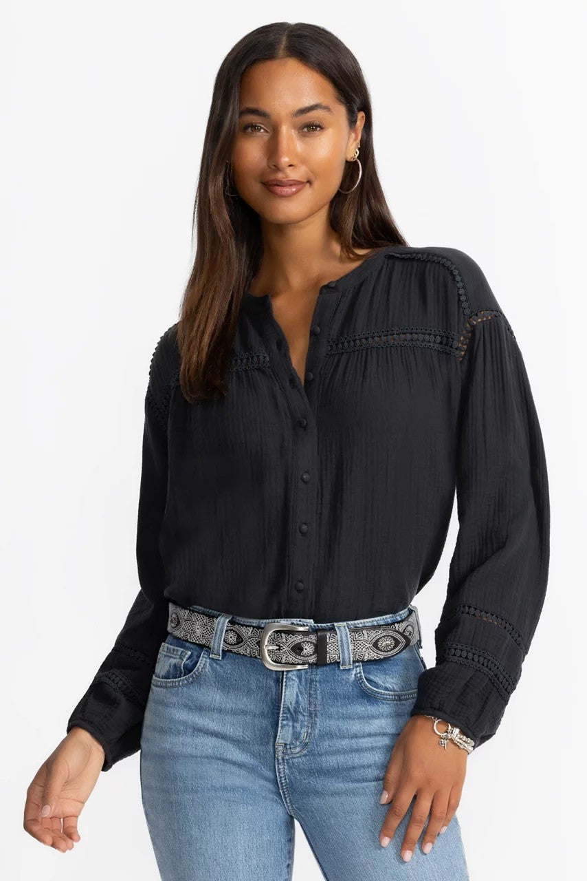 Johnny Was Women PIZZO EMBROIDERED ITALIAN LEATHER BELT