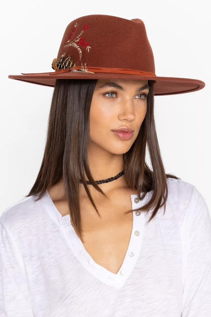 Johnny Was Women HUMMINGBIRD FEATHER HAT