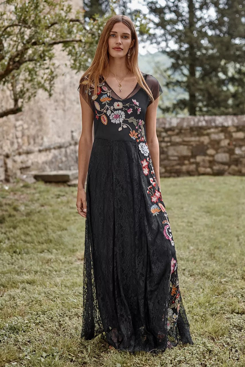 Johnny Was Women MERTINA EMBROIDERED MESH DRESS
