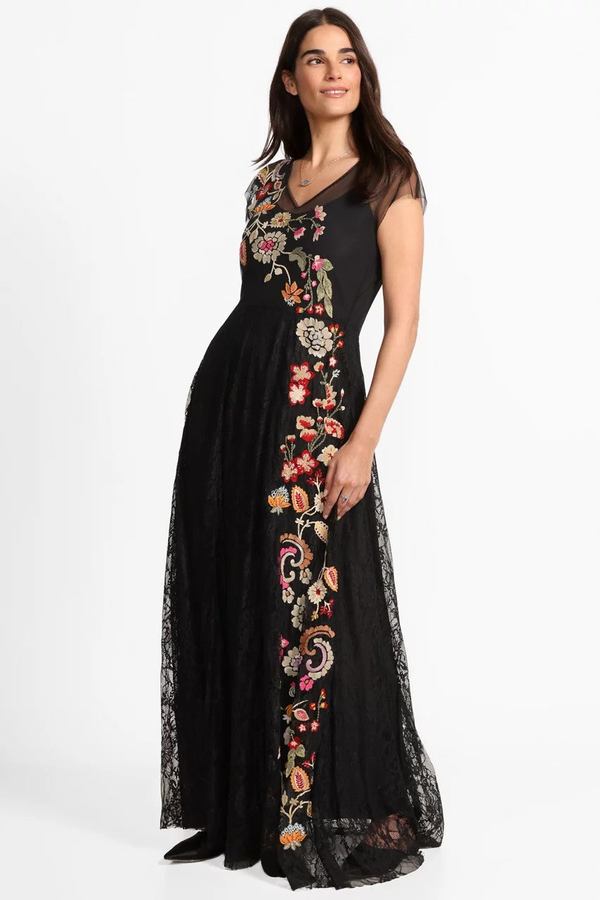 Johnny Was Women MERTINA EMBROIDERED MESH DRESS