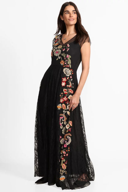 Johnny Was Women MERTINA EMBROIDERED MESH DRESS