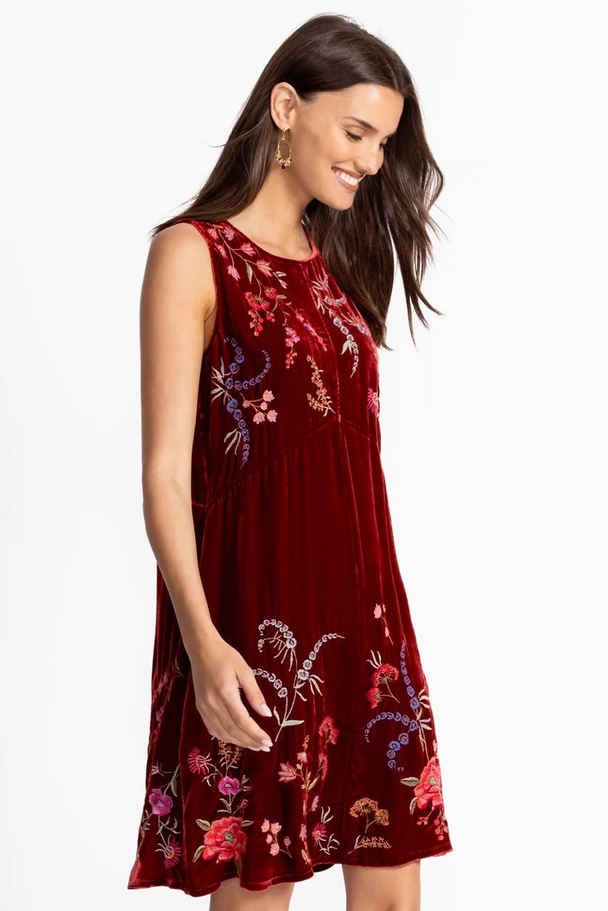 Johnny Was Women VELVET CHEVRON TANK DRESS