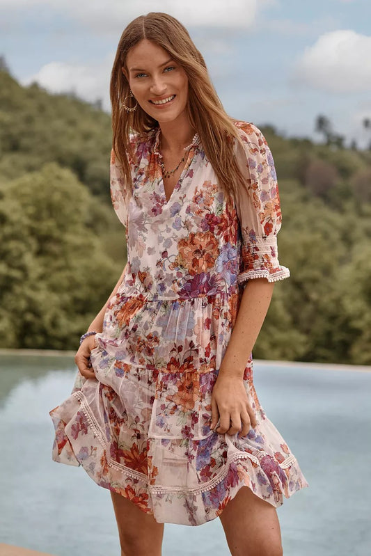 Johnny Was Women ABBEY TIERED MINI DRESS