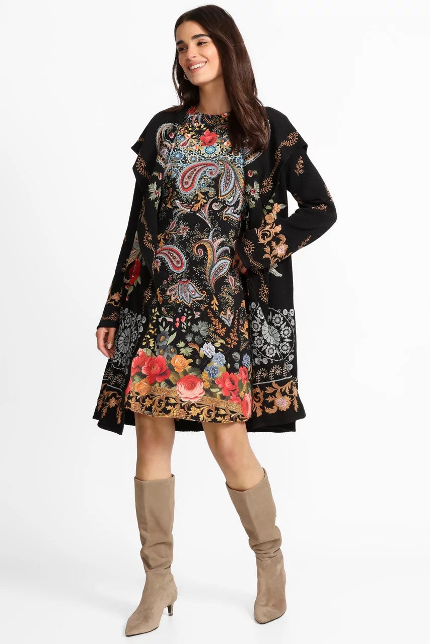 Johnny Was Women THE JANIE FAVORITE ELBOW SLEEVE MOCK NECK DRESS