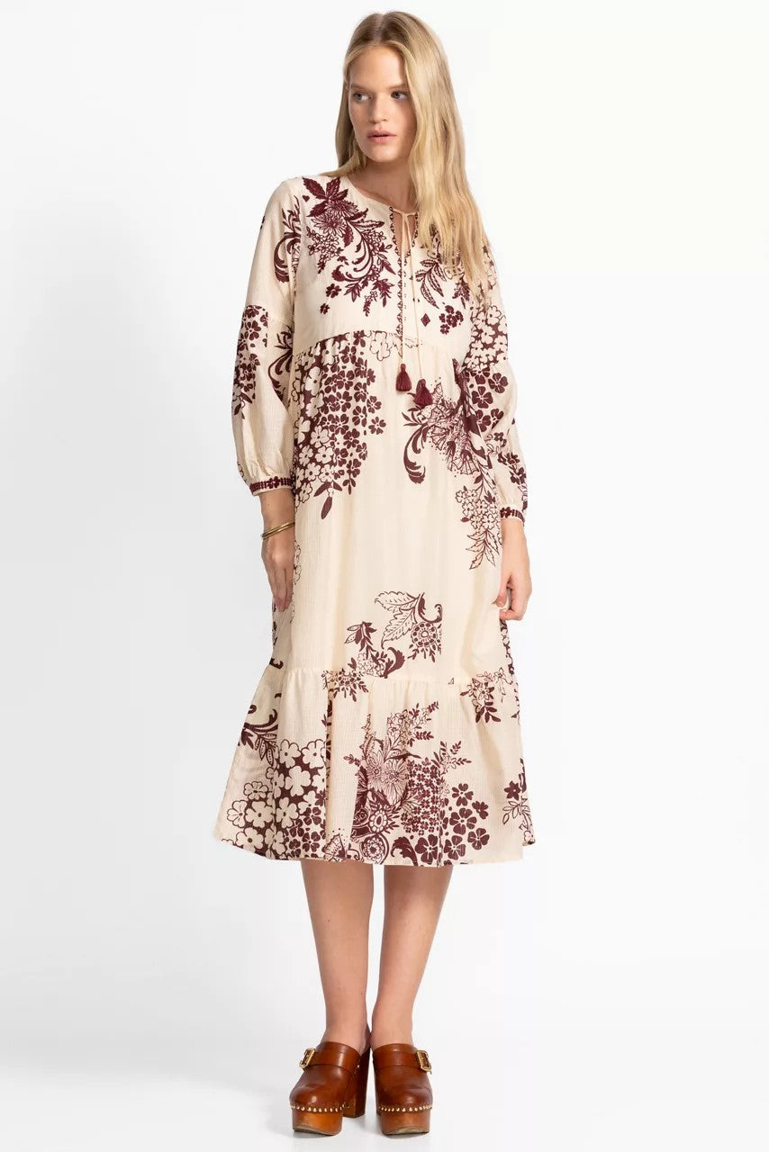 Johnny Was Women TIERED BISHOP SLEEVE DRESS