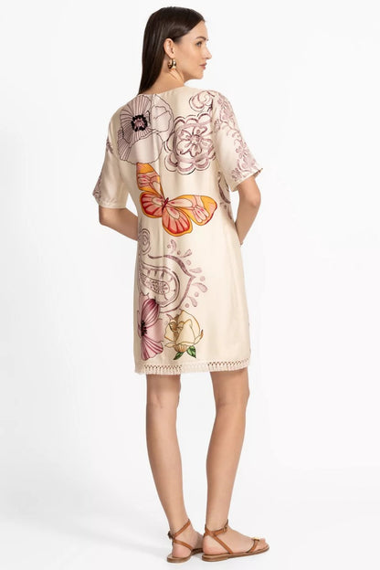 Johnny Was Women DAISEE FRINGE MINI DRESS