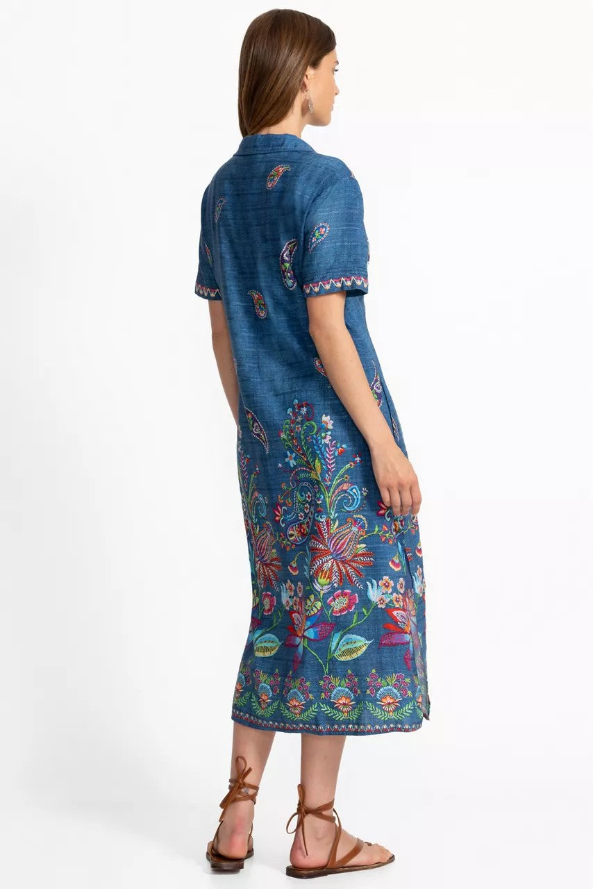 Johnny Was Women HENLEY COLLARED DRESS
