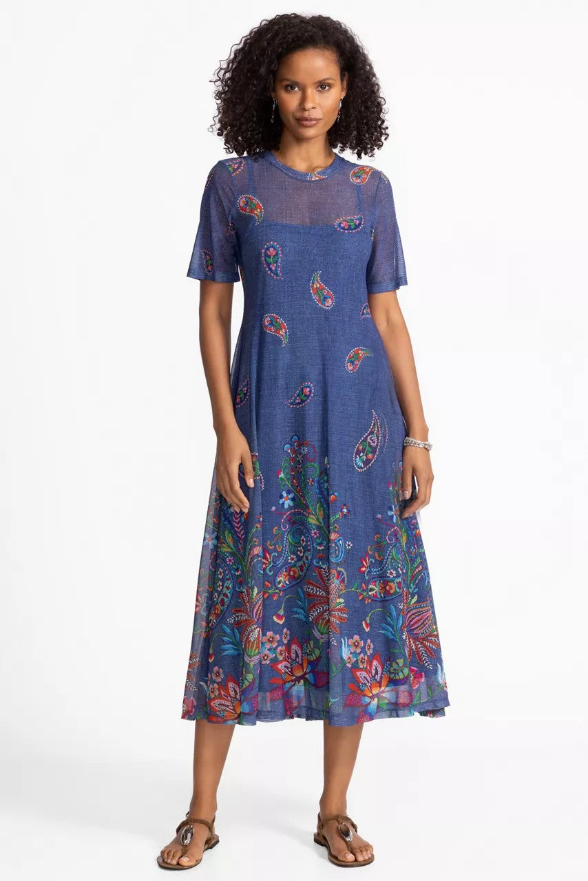 Johnny Was Women CARLIE MESH TEE DRESS