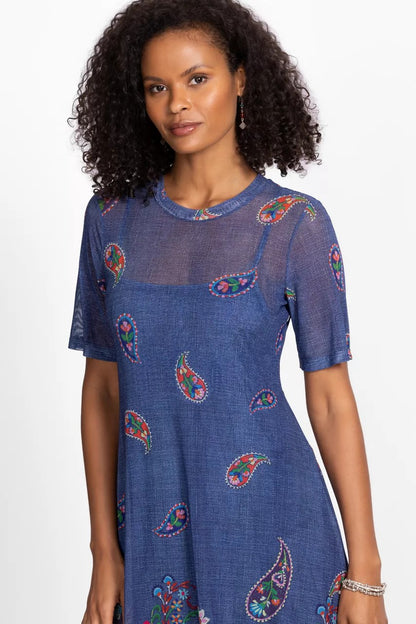 Johnny Was Women CARLIE MESH TEE DRESS