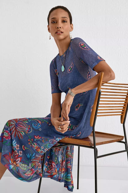 Johnny Was Women CARLIE MESH TEE DRESS