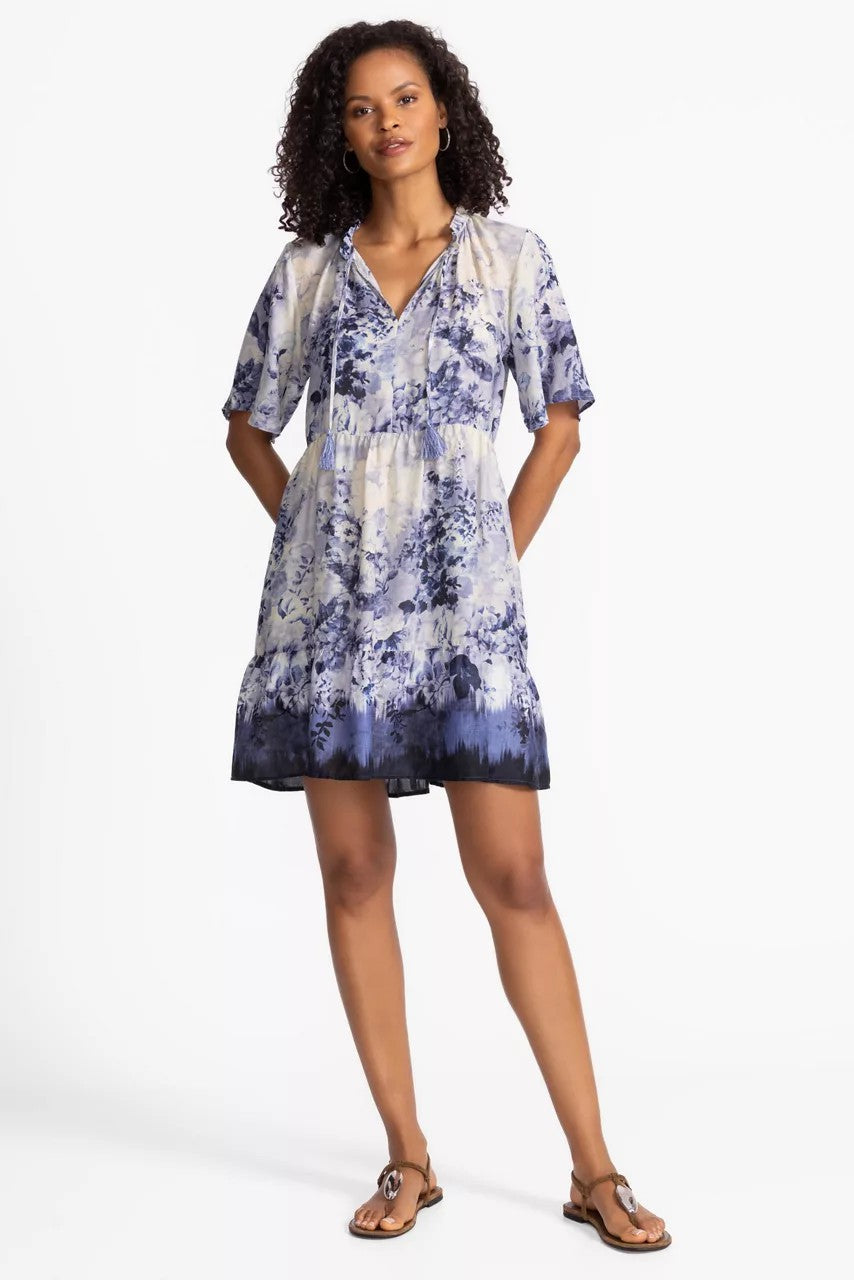 Johnny Was Women FLUTTER SLEEVE TIERED DRESS