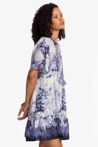Johnny Was Women FLUTTER SLEEVE TIERED DRESS