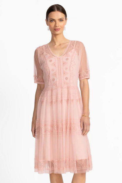 Johnny Was Women MEZZA BEADED MESH DRESS