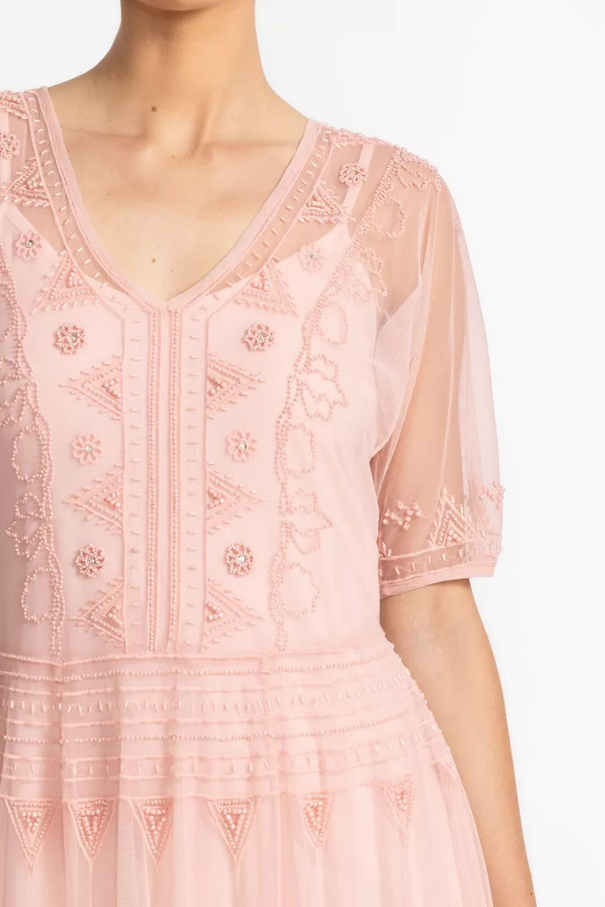 Johnny Was Women MEZZA BEADED MESH DRESS