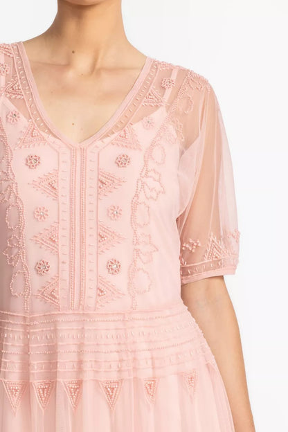 Johnny Was Women MEZZA BEADED MESH DRESS
