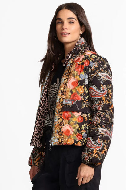 Johnny Was Women DIAMOND QUILTED CROPPED PUFFER