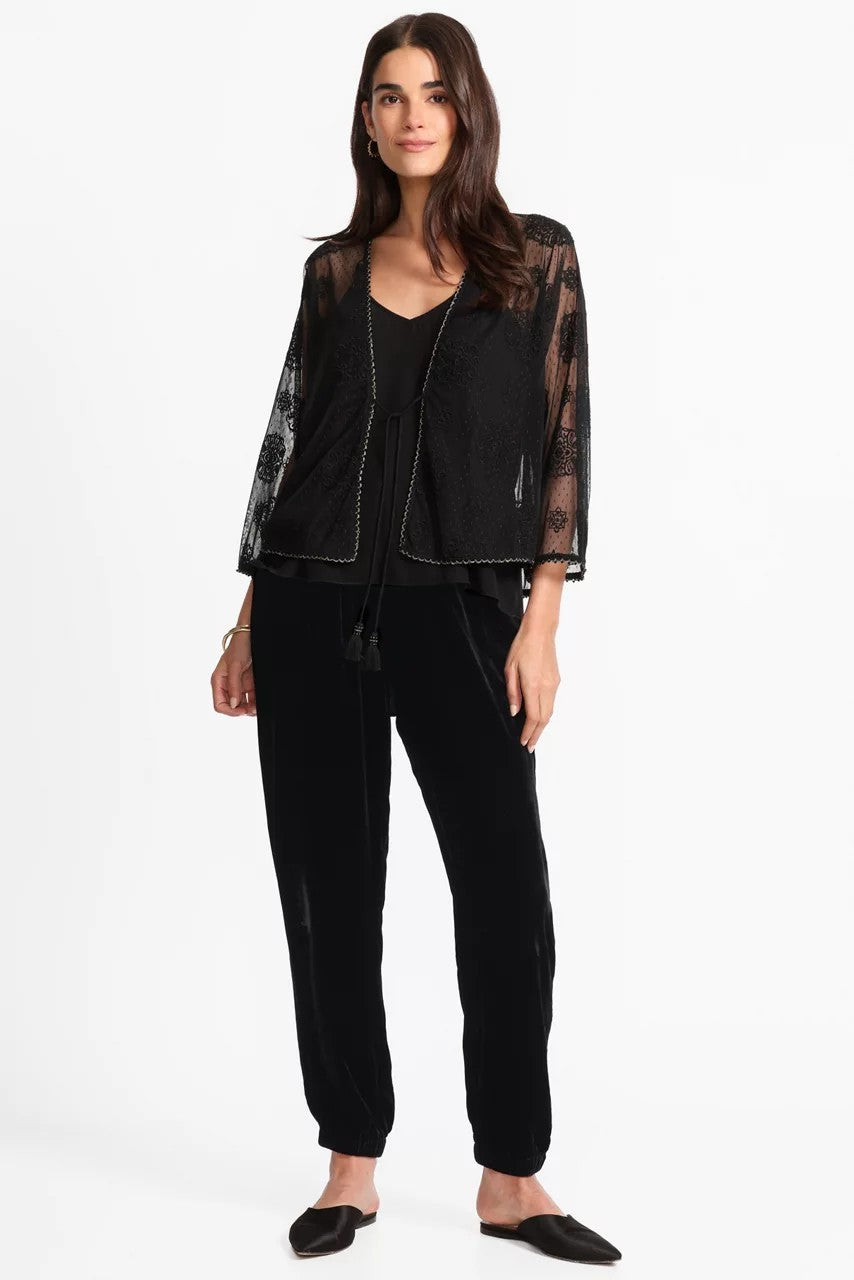 Johnny Was Women MERTINA EMBROIDERED MESH BOLERO