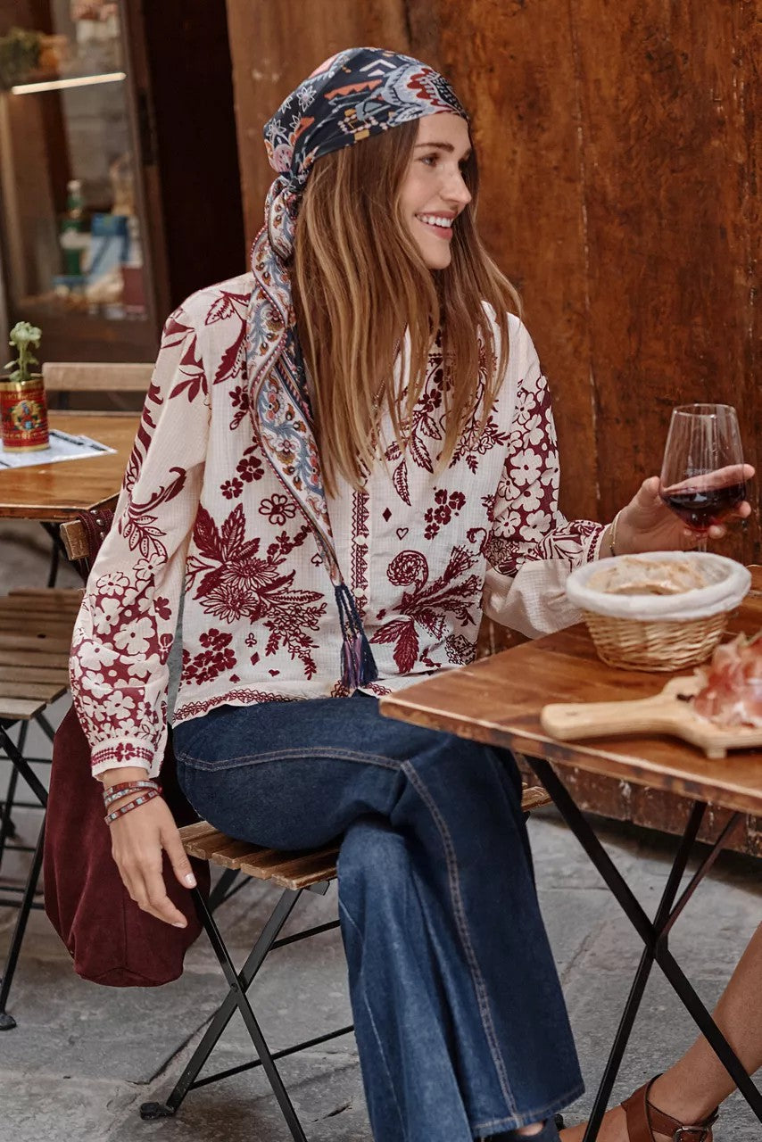 Johnny Was Women OPEN NECK SHIRT