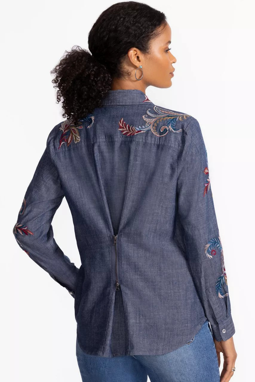 Johnny Was Women ZIPPER BACK SHIRT