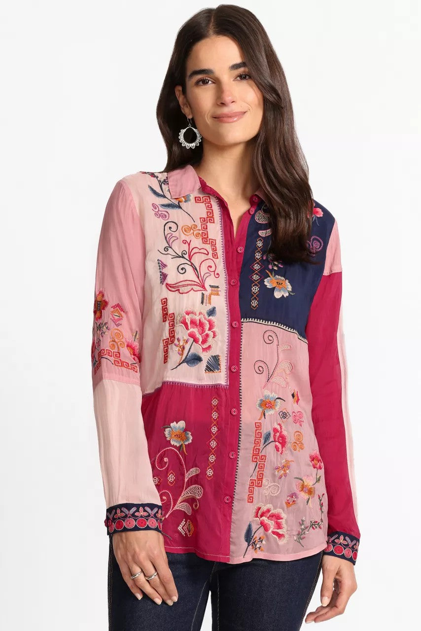 Johnny Was Women MARCIA COLOR BLOCK SHIRT