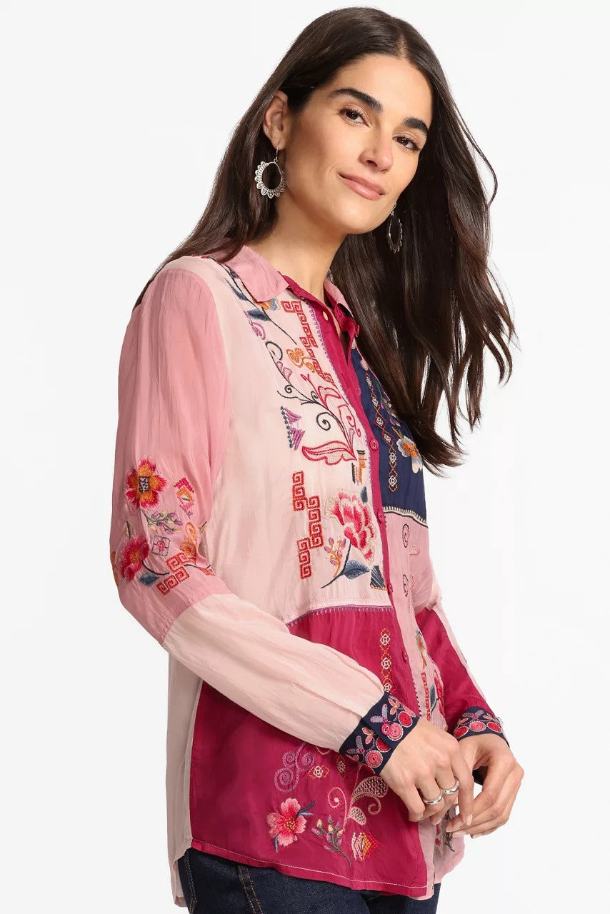 Johnny Was Women MARCIA COLOR BLOCK SHIRT