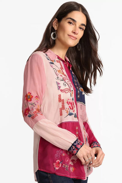 Johnny Was Women MARCIA COLOR BLOCK SHIRT