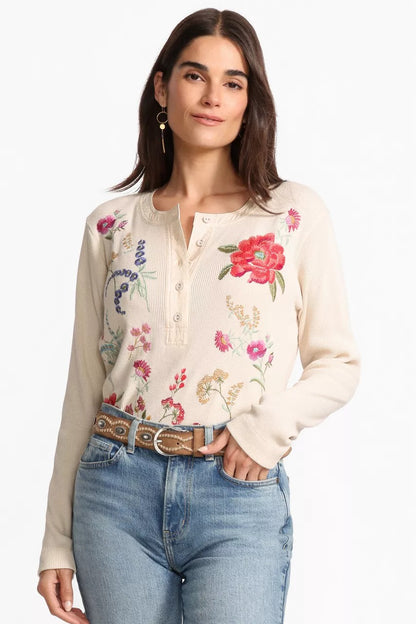 Johnny Was Women MIXED MEDIA HENLEY THERMAL