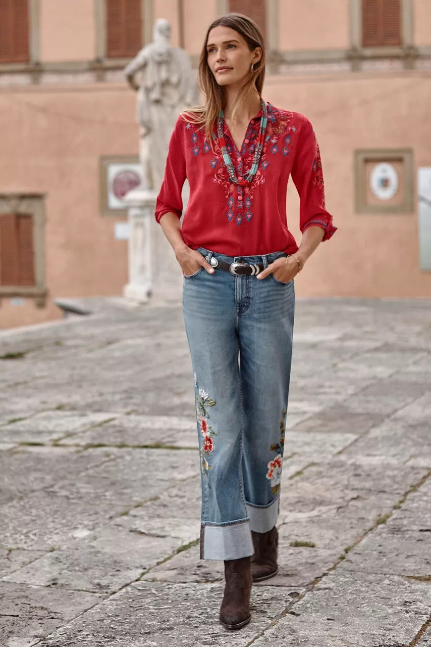 Johnny Was Women THE ANKLE WIDE LEG JEAN