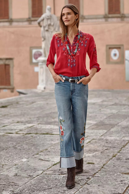 Johnny Was Women THE ANKLE WIDE LEG JEAN