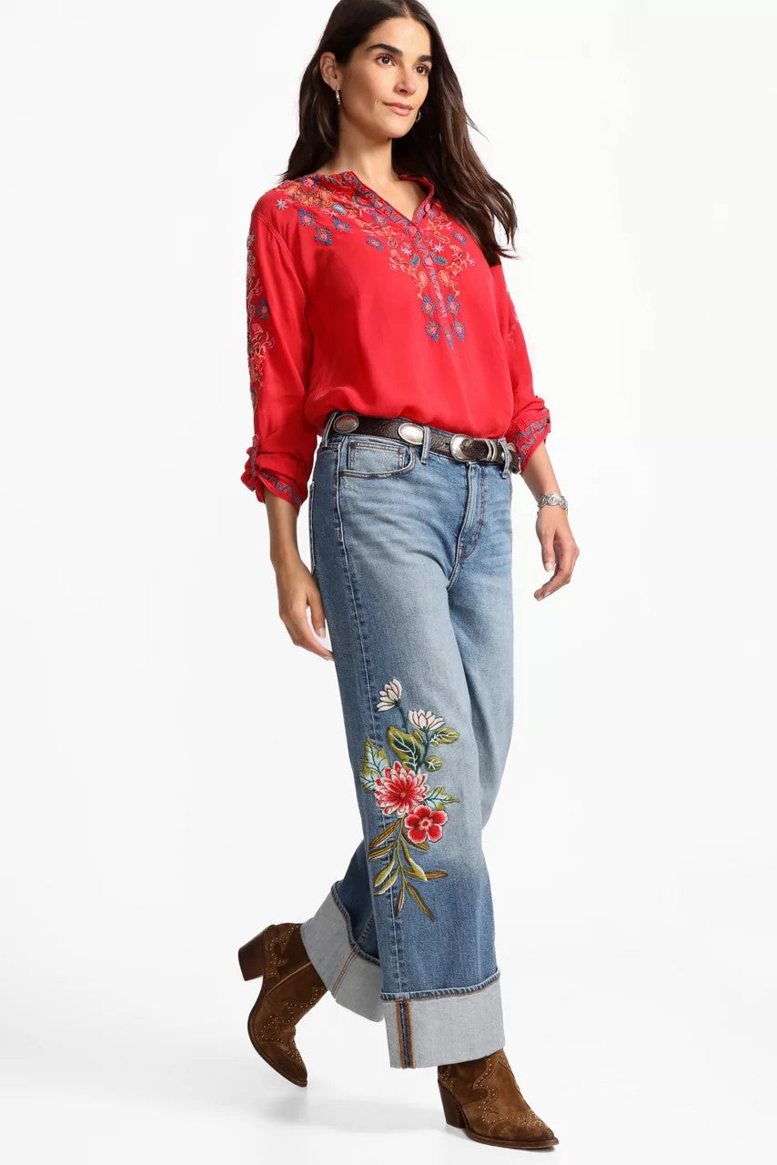 Johnny Was Women THE ANKLE WIDE LEG JEAN