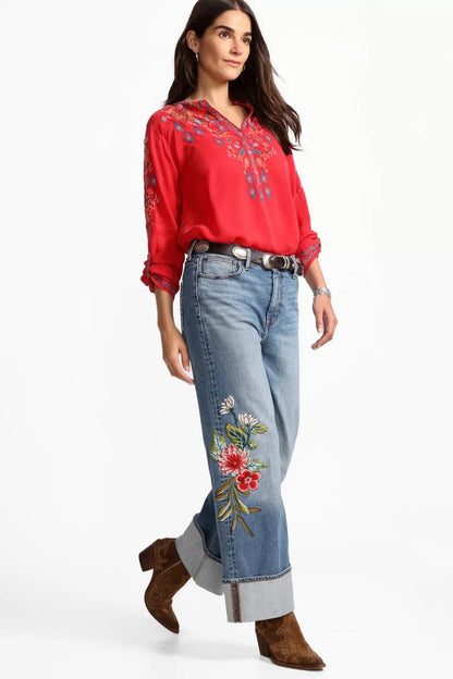 Johnny Was Women THE ANKLE WIDE LEG JEAN