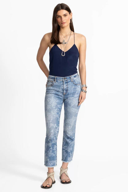 Johnny Was Women THE CROPPED BABY BOOT JEAN